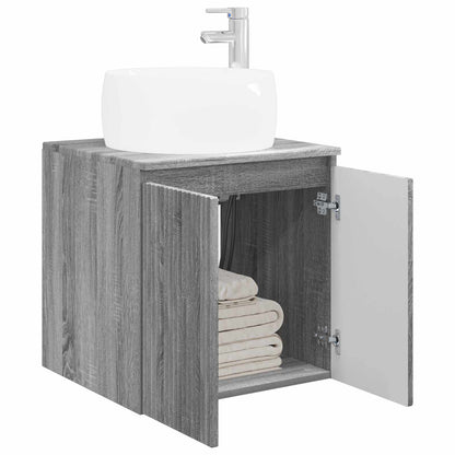 Wall-Mounted Sink Vanity Grey Sonoma 49.5 x 44.5 x 66 cm