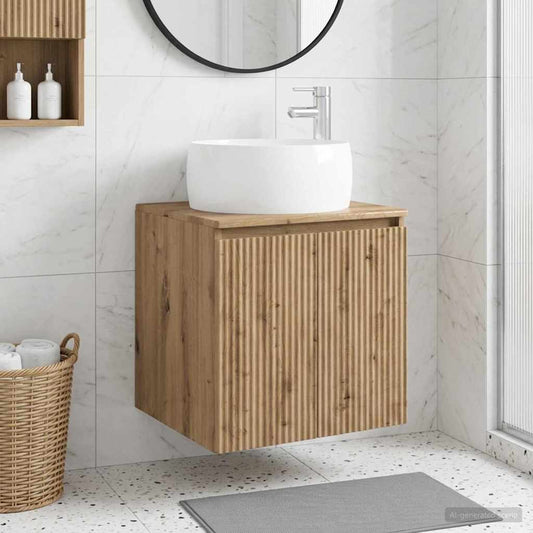 Wall-Mounted Sink Vanity Artisan Oak 49.5 x 44.5 x 66 cm