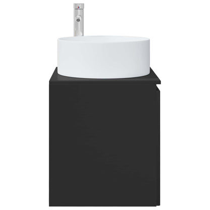 Wall-mounted Sink Vanity Black 49.5 x 44.5 x 65.5 cm