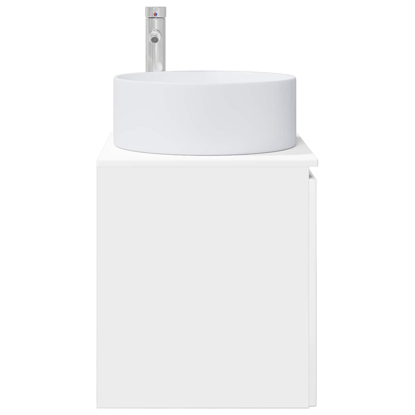Wall-mounted Sink Vanity High Gloss White 49.5 x 44.5 x 65.5 cm