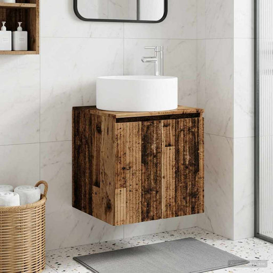 Wall-mounted Sink Vanity Old Wood 49.5 x 44.5 x 65.5 cm