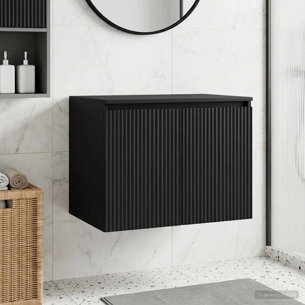 Wall-mounted Bathroom Cabinet Black 62.5 x 44.5 x 50 cm