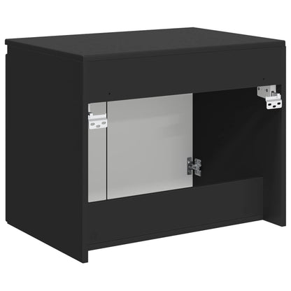 Wall-mounted Bathroom Cabinet Black 62.5 x 44.5 x 50 cm
