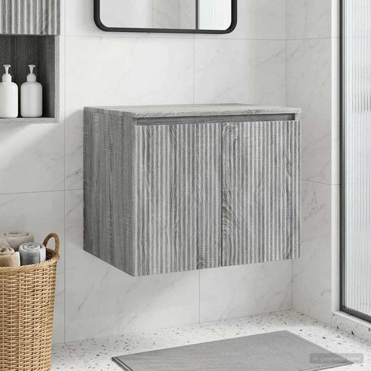 Wall-mounted Bathroom Cabinet Grey Sonoma 62.5 x 44.5 x 50 cm