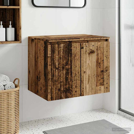 Wall-mounted Bathroom Cabinet Old Wood 62.5 x 44.5 x 50 cm
