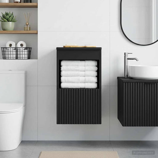 Bathroom Cabinet Black 30 x 35 x 50 cm Engineered Wood