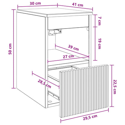Bathroom Cabinet White 30 x 41 x 50 cm Engineered Wood