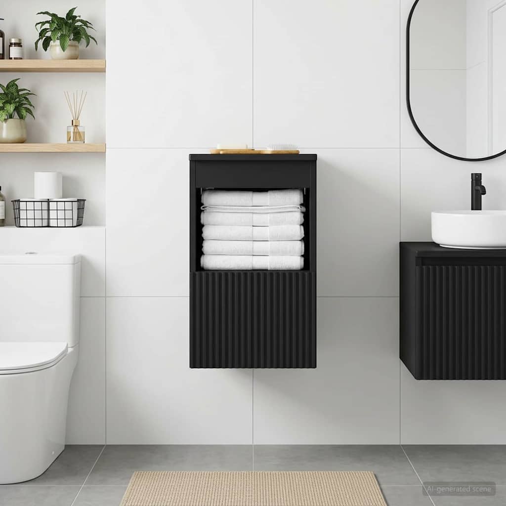 Bathroom Cabinet Black 30 x 41 x 50 cm Engineered Wood