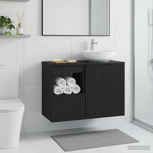 Bathroom Cabinet Black 30 x 41 x 50 cm Engineered Wood