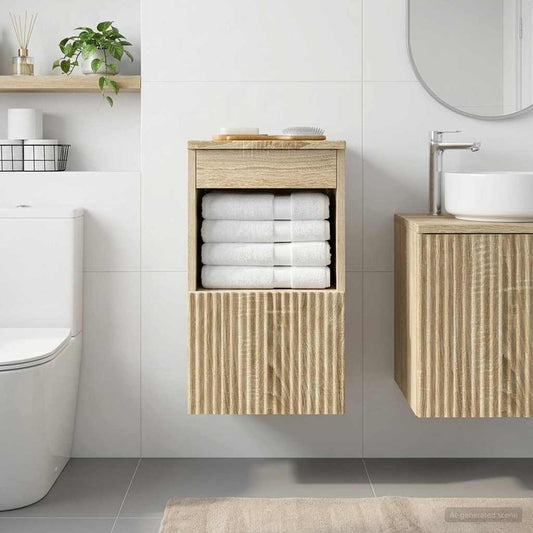 Bathroom Cabinet Sonoma Oak 30 x 41 x 50 cm Engineered Wood
