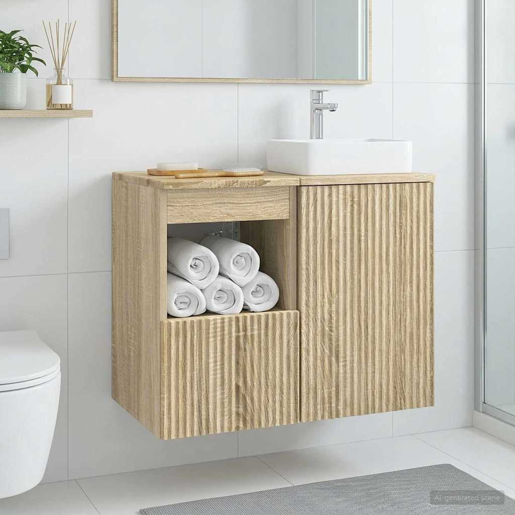 Bathroom Cabinet Sonoma Oak 30 x 41 x 50 cm Engineered Wood