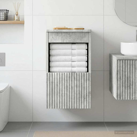 Bathroom Cabinet Concrete Grey 30 x 41 x 50 cm Engineered Wood