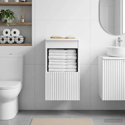 Bathroom Cabinet High Gloss White 30 x 41 x 50 cm