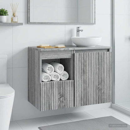 Bathroom Cabinet Grey Sonoma 30 x 41 x 50 cm Engineered Wood