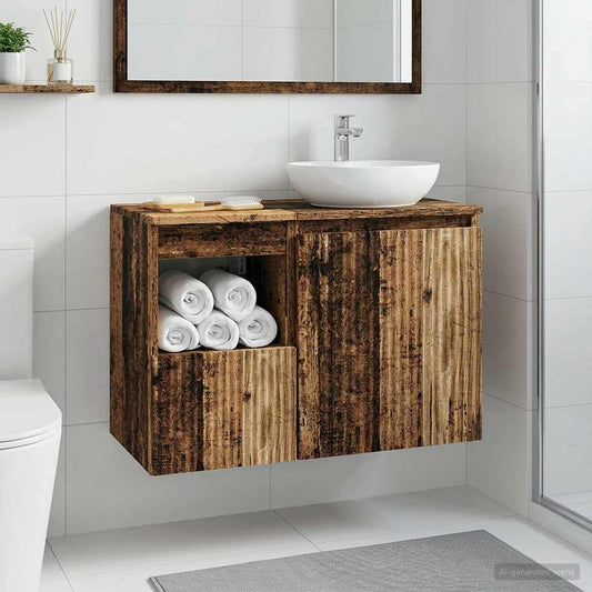 Bathroom Cabinet Old Wood 30 x 41 x 50 cm Engineered Wood