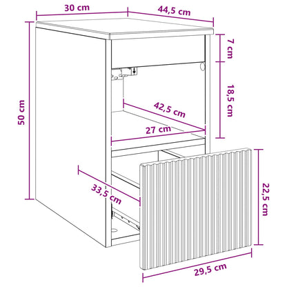 Bathroom Cabinet Black 30 x 44.5 x 50 cm Engineered Wood