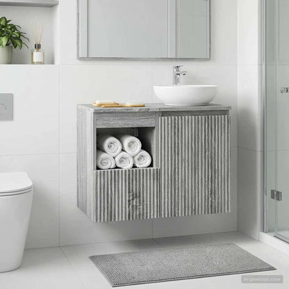 Bathroom Cabinet Grey Sonoma 30 x 44.5 x 50 cm Engineered Wood