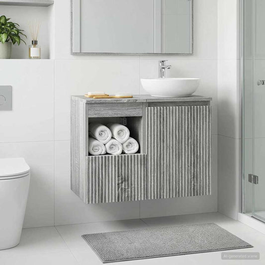 Bathroom Cabinet Grey Sonoma 30 x 44.5 x 50 cm Engineered Wood