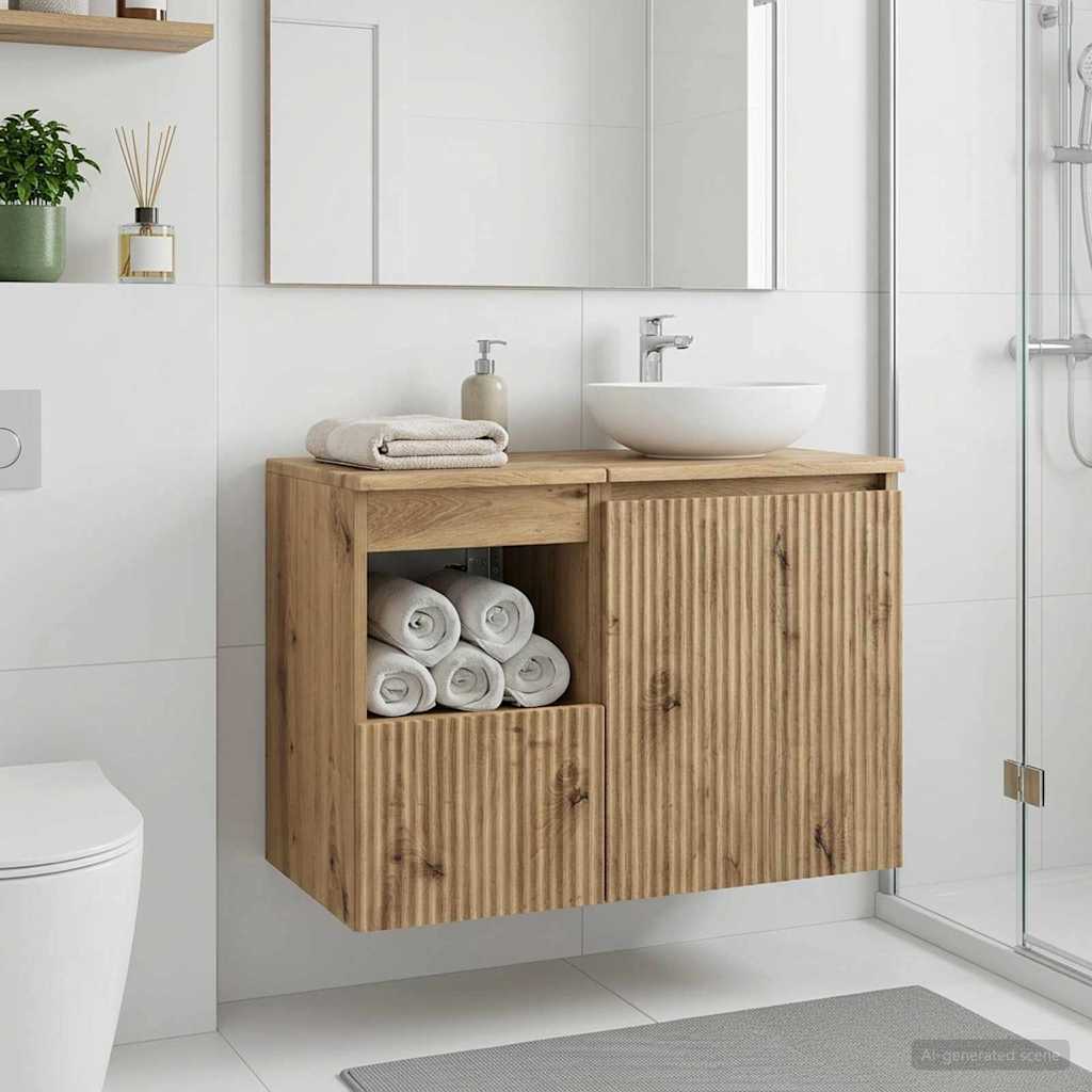 Bathroom Cabinet Artisan Oak 30 x 44.5 x 50 cm Engineered Wood