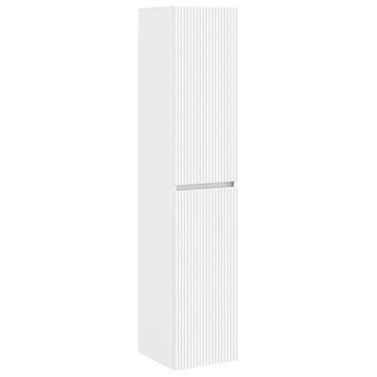 Wall-mounted Bathroom Cabinet White 33 x 34.5 x 160 cm
