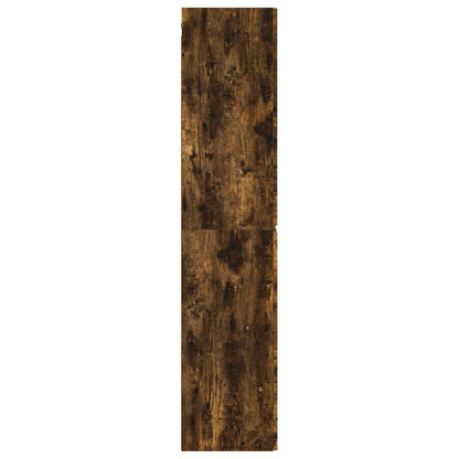 Wall-mounted Bathroom Cabinet Smoked Oak 33 x 34.5 x 160 cm