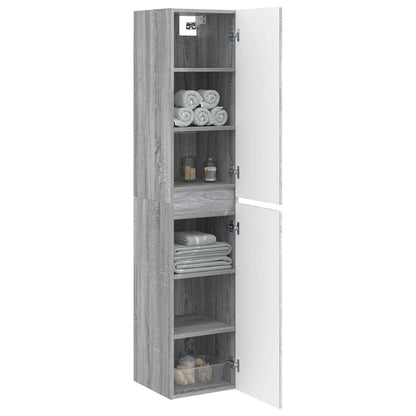 Wall-mounted Bathroom Cabinet Grey Sonoma 33 x 34.5 x 160 cm