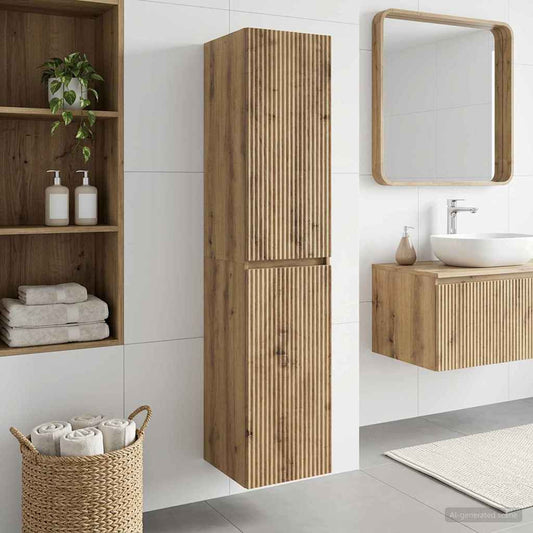 Wall-mounted Bathroom Cabinet Artisan Oak 33 x 34.5 x 160 cm