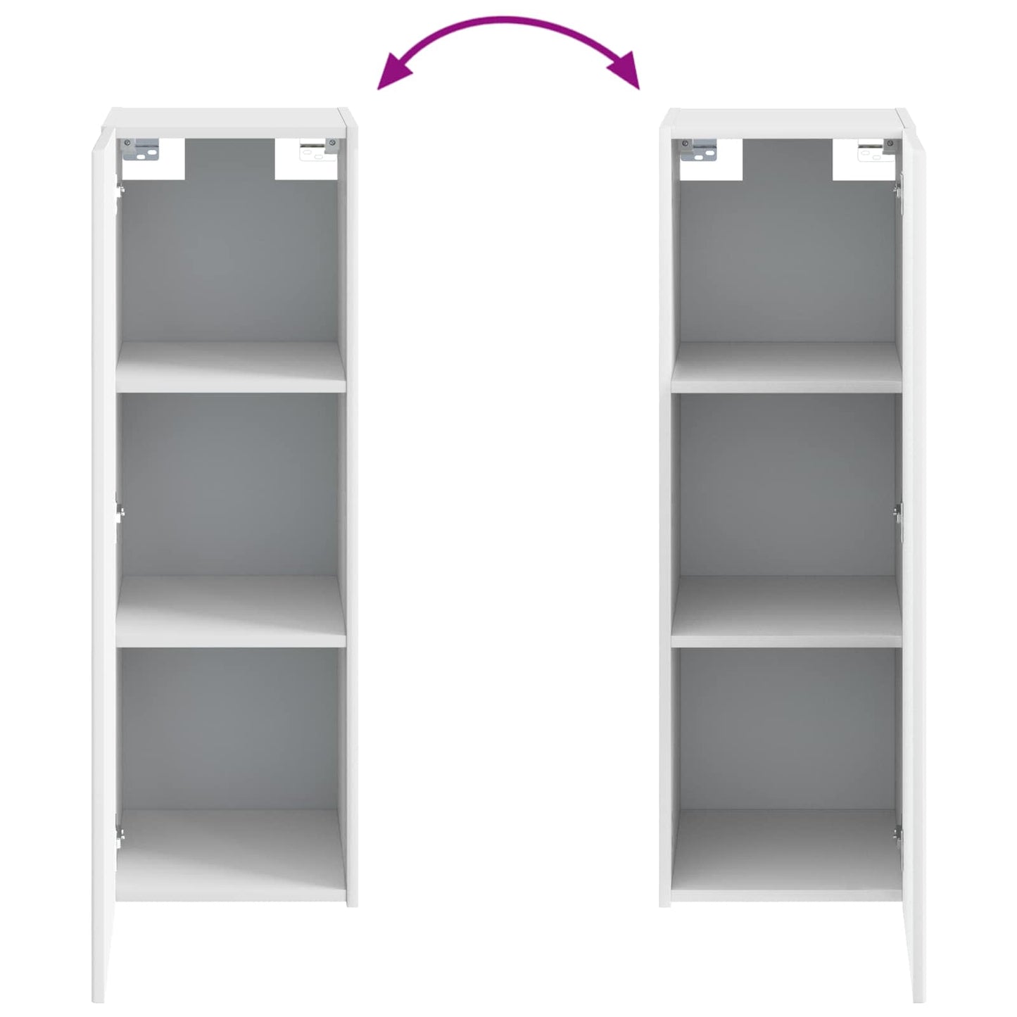 Wall-mounted Bathroom Cabinet White 33 x 34.5 x 100 cm