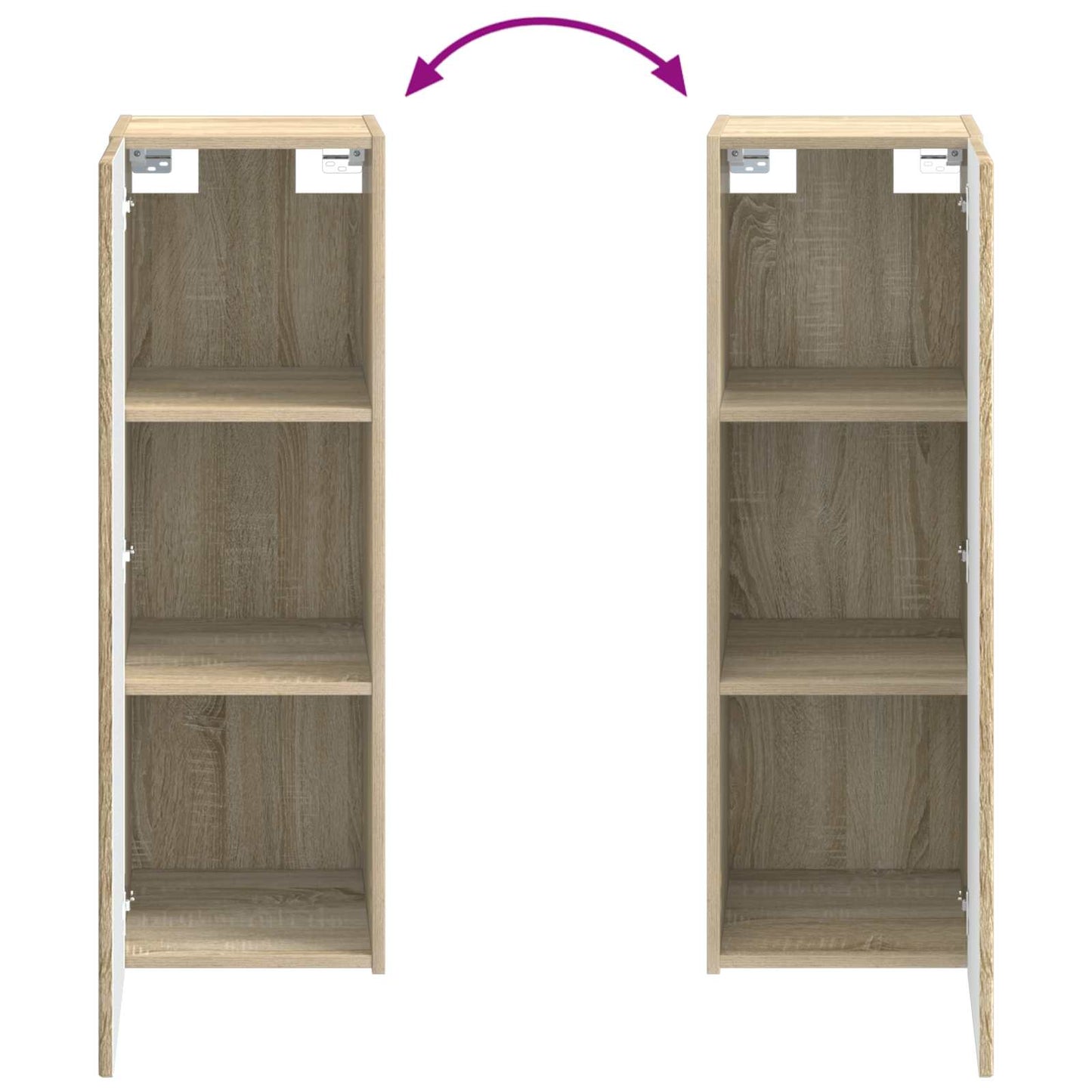 Wall-mounted Bathroom Cabinet Sonoma Oak 33 x 34.5 x 100 cm