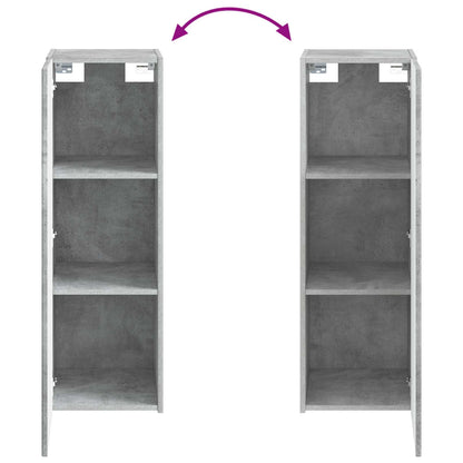 Wall-mounted Bathroom Cabinet Concrete Grey 33 x 34.5 x 100 cm