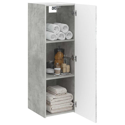 Wall-mounted Bathroom Cabinet Concrete Grey 33 x 34.5 x 100 cm