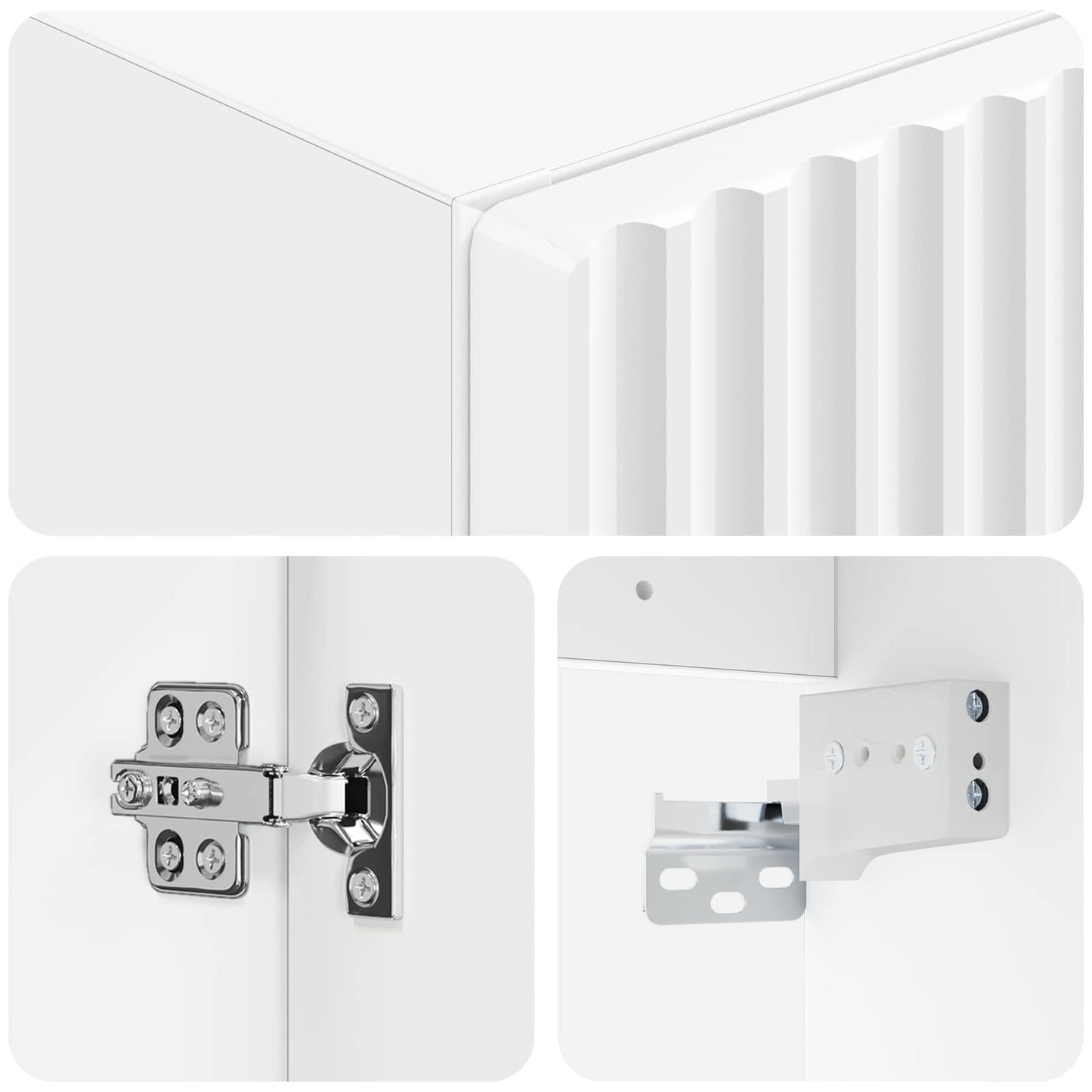 Wall-mounted Bathroom Cabinet White 33 x 34.5 x 60 cm