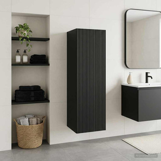 Wall-mounted Bathroom Cabinet Black 33 x 34.5 x 60 cm