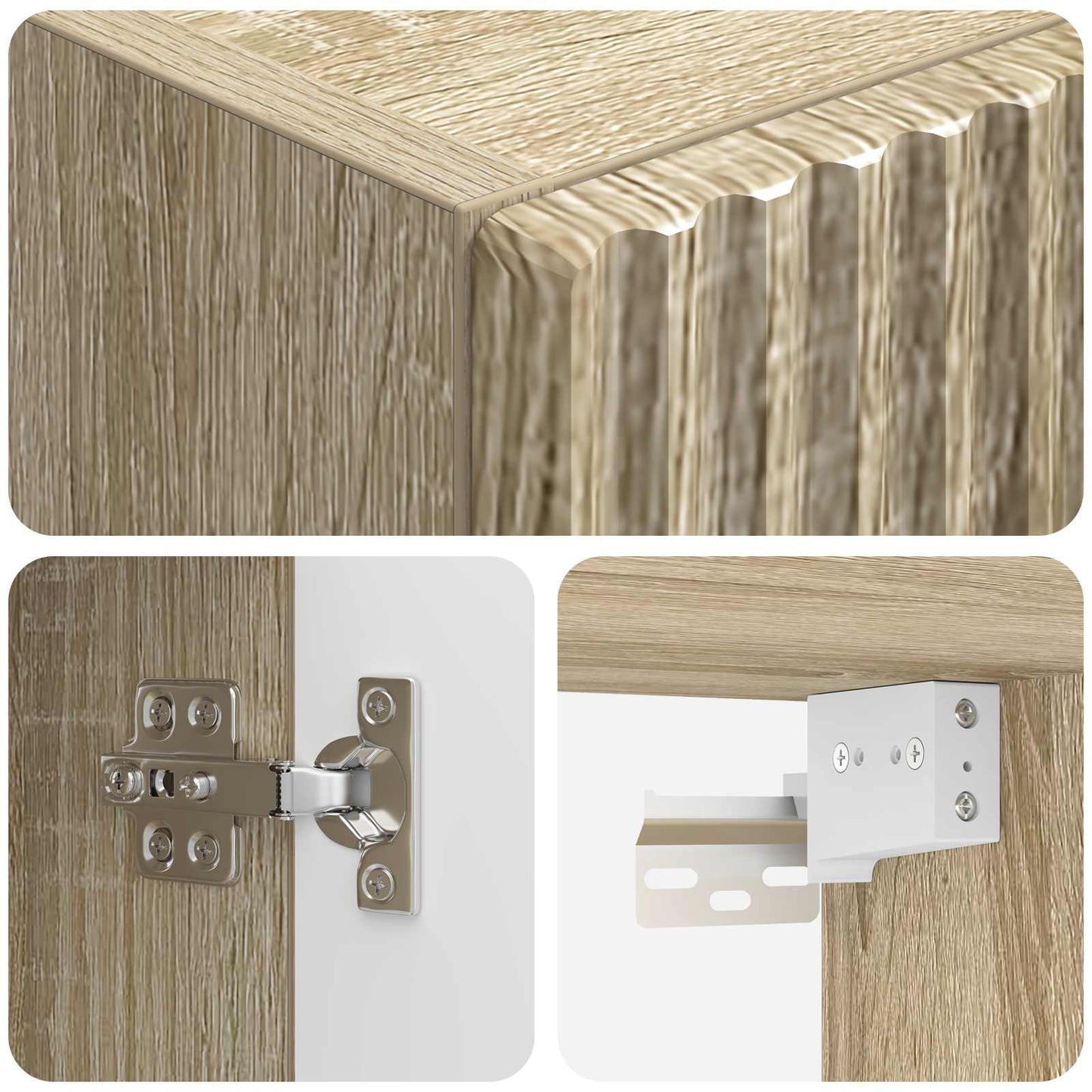 Wall-mounted Bathroom Cabinet Sonoma Oak 33 x 34.5 x 60 cm