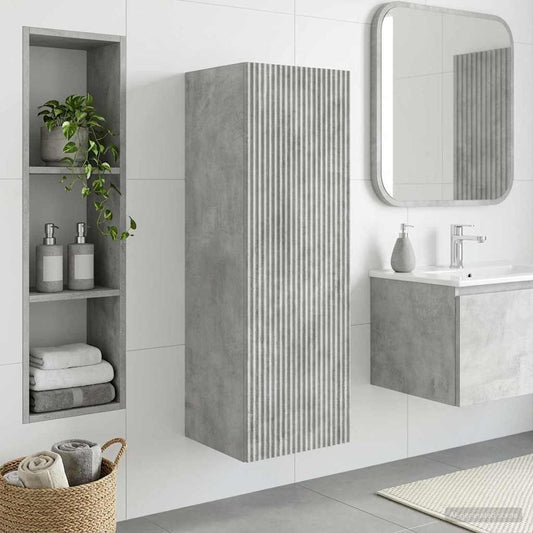 Wall-mounted Bathroom Cabinet Concrete Grey 33 x 34.5 x 60 cm