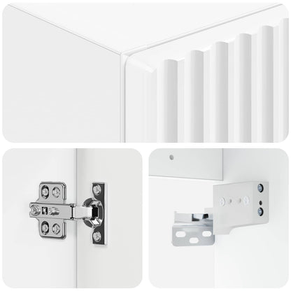 Wall-mounted Bathroom Cabinet High Gloss White