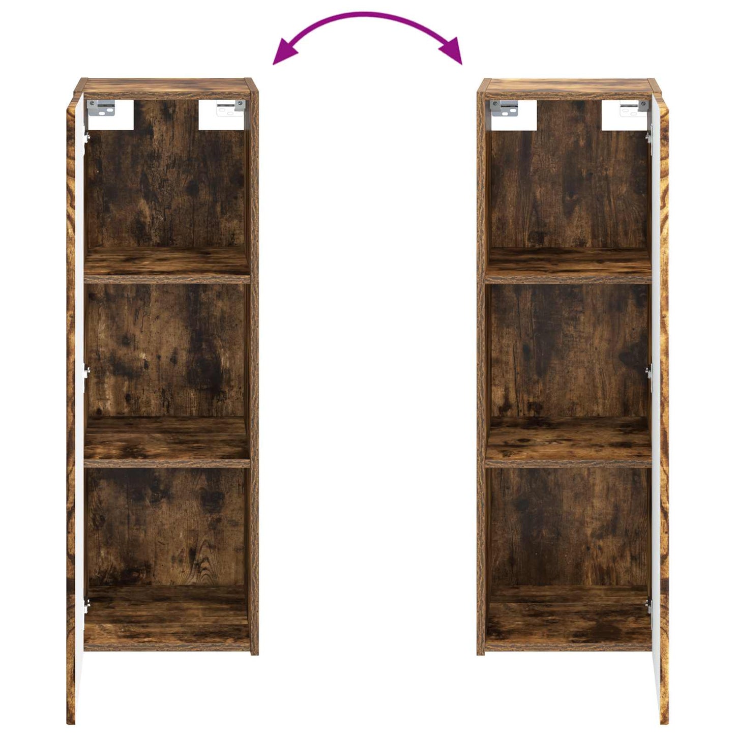 Wall-mounted Bathroom Cabinet Smoked Oak 33 x 34.5 x 60 cm