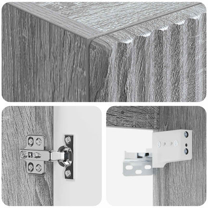 Wall-mounted Bathroom Cabinet Grey Sonoma 33 x 34.5 x 60 cm