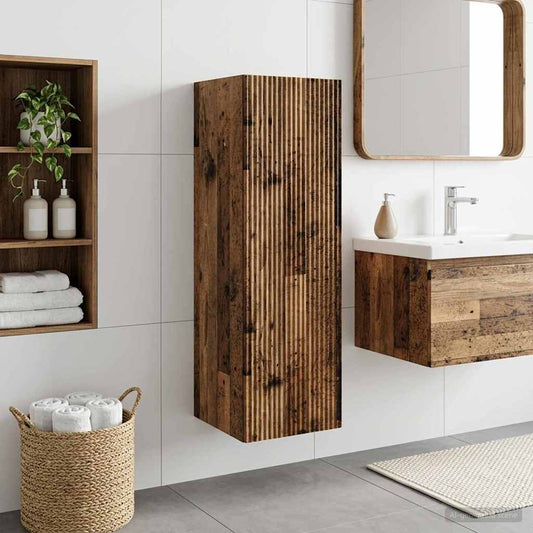 Wall-mounted Bathroom Cabinet Old Wood 33 x 34.5 x 60 cm