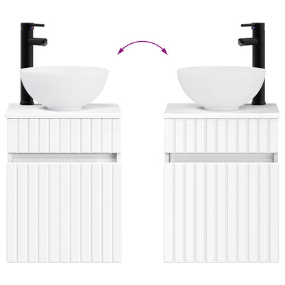 Wall-mounted Sink Vanity White 39 x 35 x 63 cm Engineered Wood