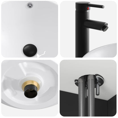 Wall-mounted Sink Vanity Black 39 x 35 x 63 cm Engineered Wood