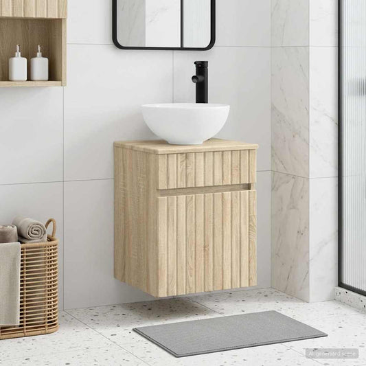 Wall-mounted Sink Vanity Sonoma Oak 39 x 35 x 63 cm