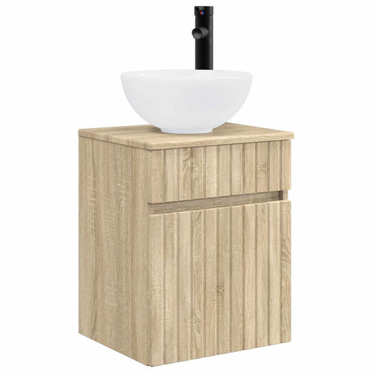 Wall-mounted Sink Vanity Sonoma Oak 39 x 35 x 63 cm