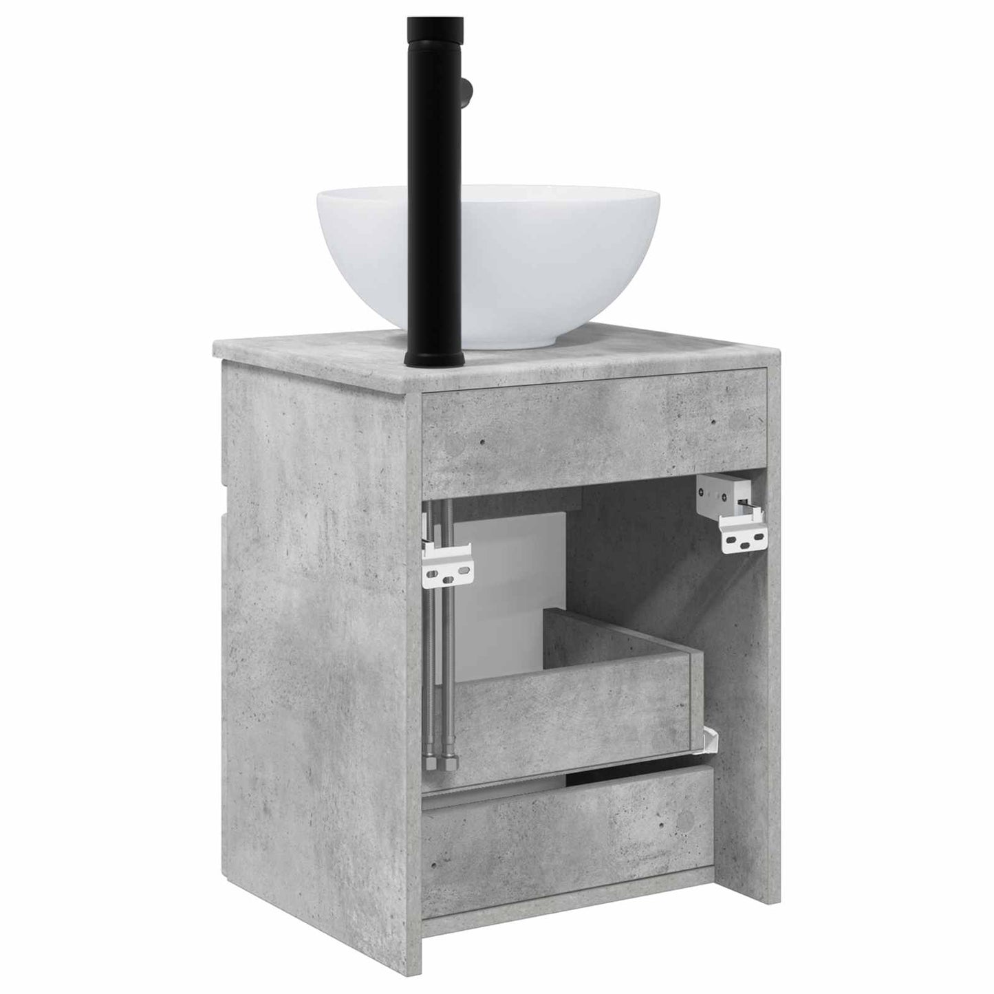 Wall-mounted Sink Vanity Concrete Grey 39 x 35 x 63 cm