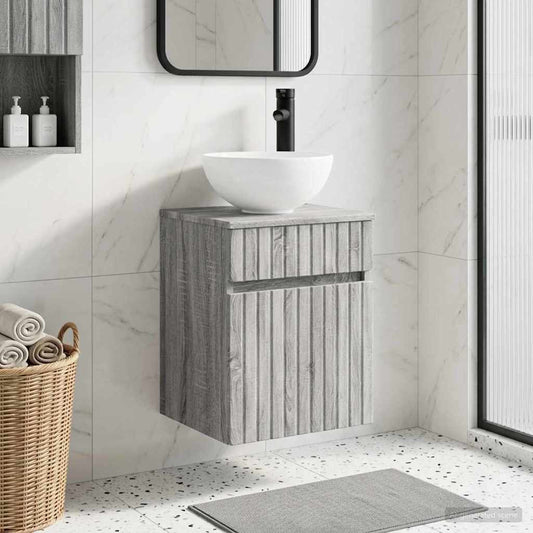 Wall-mounted Sink Vanity Grey Sonoma 39 x 35 x 63 cm