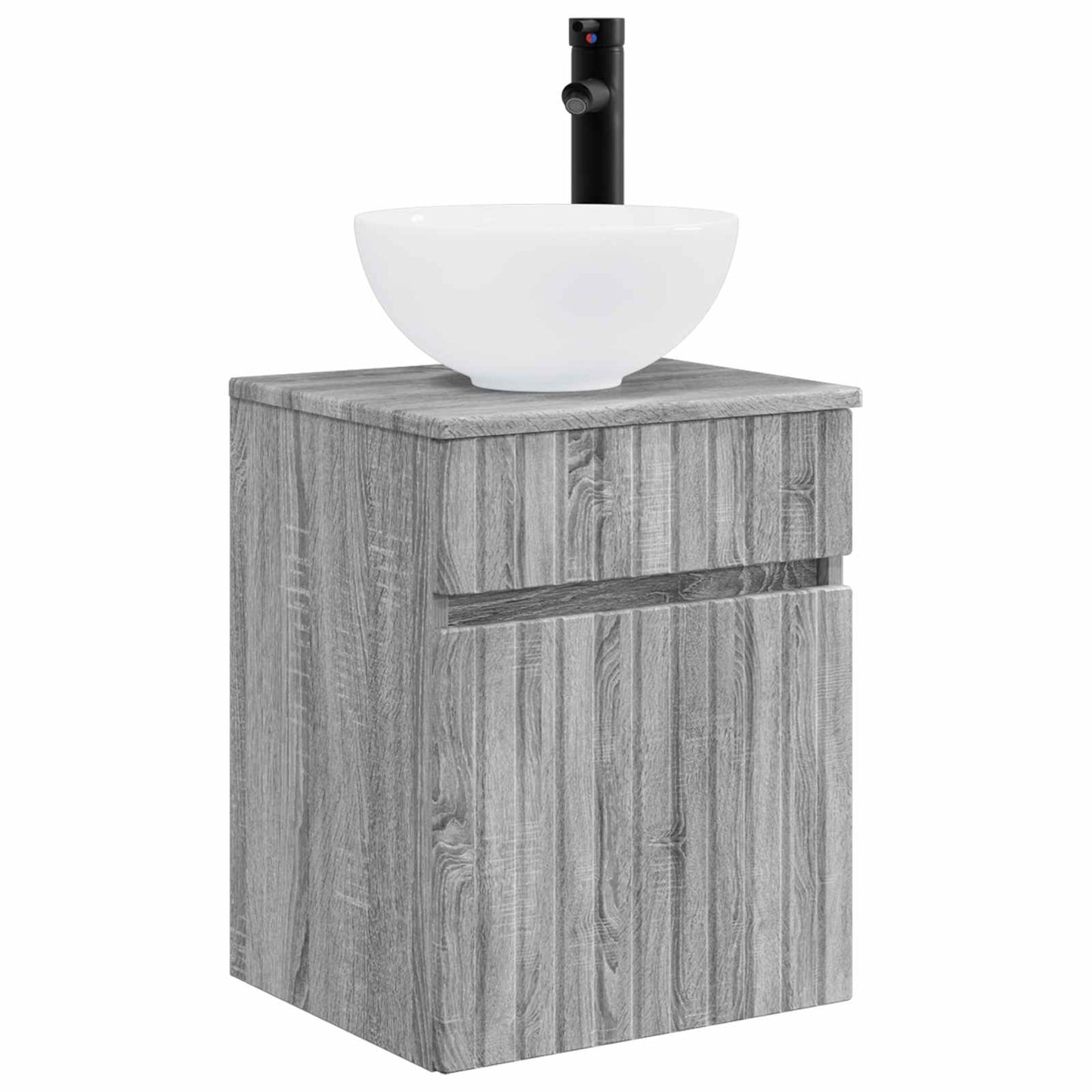 Wall-mounted Sink Vanity Grey Sonoma 39 x 35 x 63 cm
