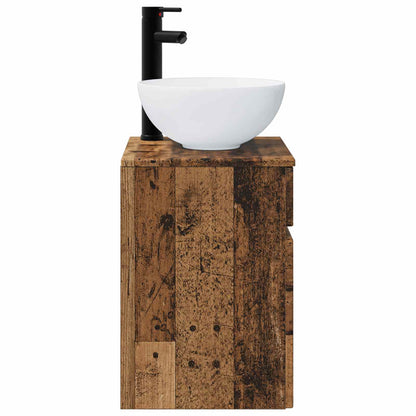 Wall-mounted Sink Vanity Old Wood 39 x 35 x 63 cm