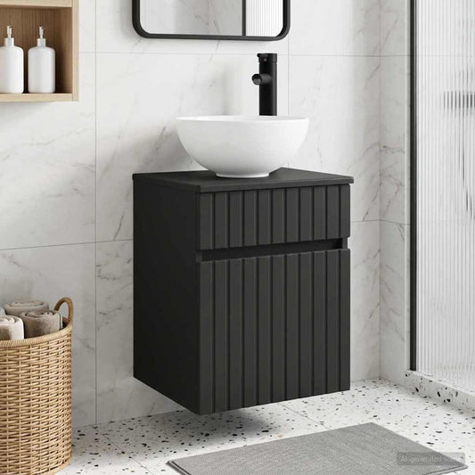 Wall-mounted Sink Vanity Black 39 x 41 x 64.5 cm