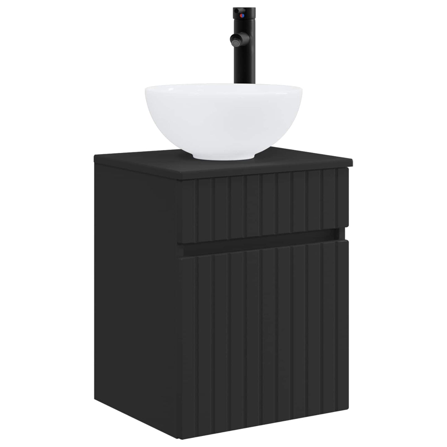 Wall-mounted Sink Vanity Black 39 x 41 x 64.5 cm