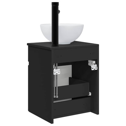 Wall-mounted Sink Vanity Black 39 x 41 x 64.5 cm
